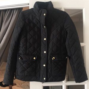 J. Crew Black Quilted Jacket
